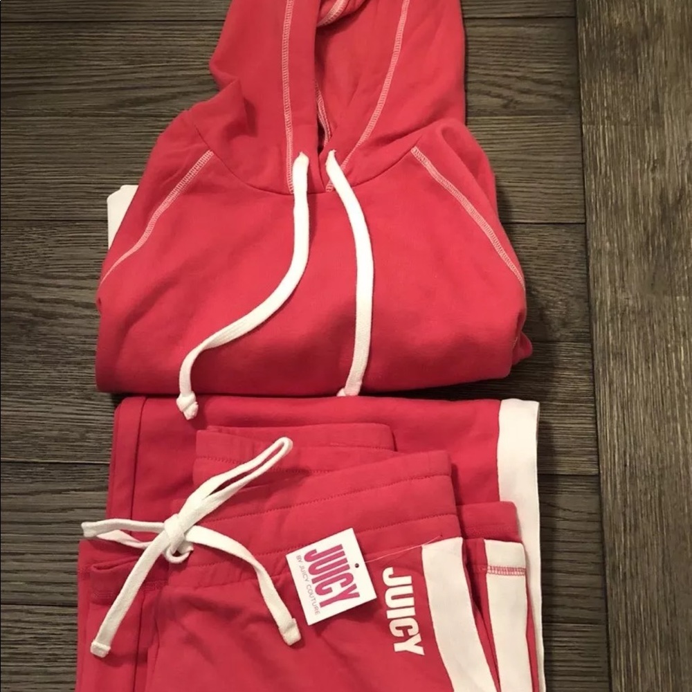 Wide Leg Crop Fleece Track Set by Juicy Couture